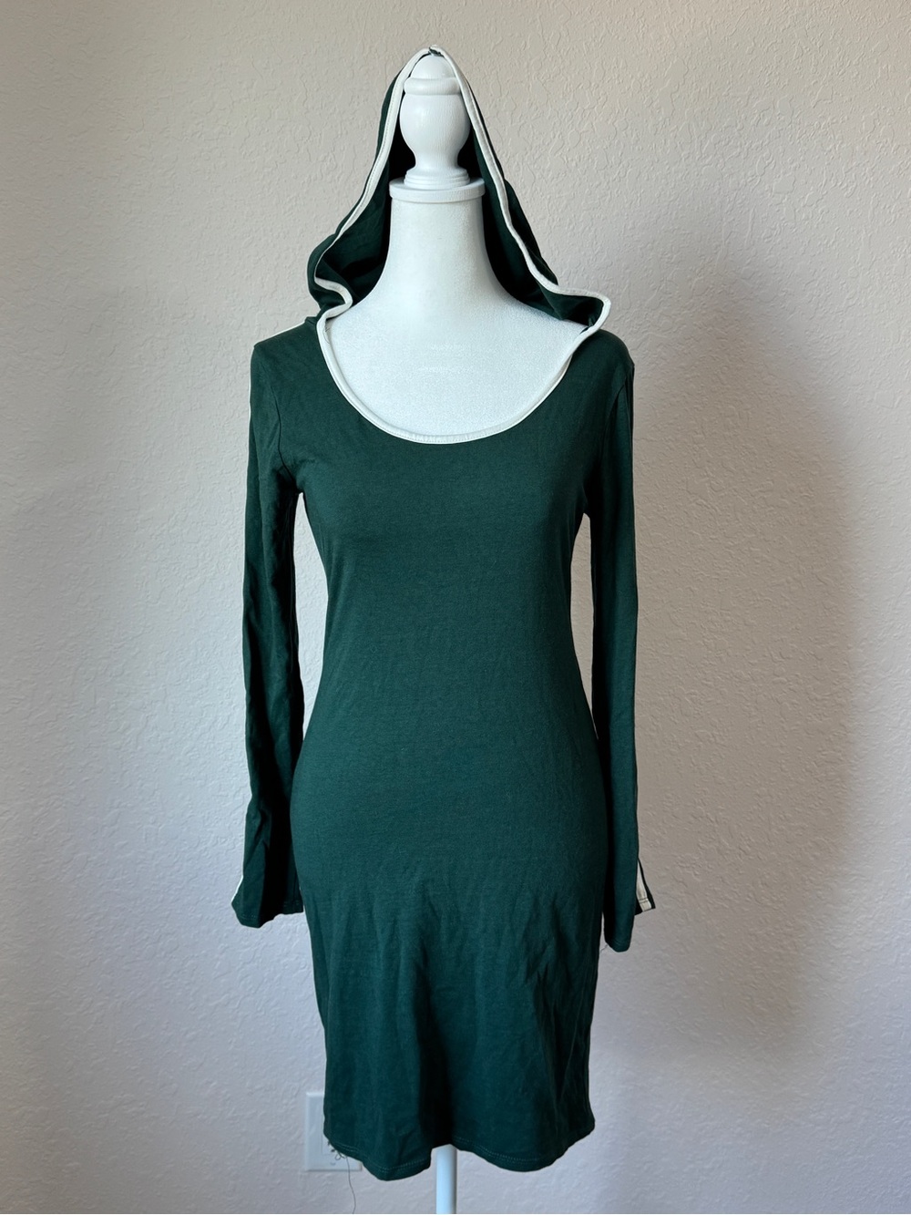 NWOT Heart & Hips Y2K Green Hooded Mini Dress Large